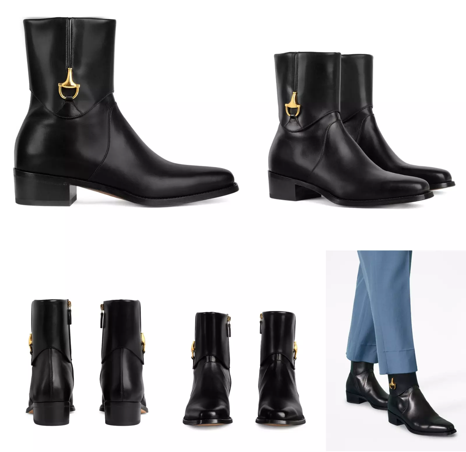 Gucci Horsebit Bottines Bottes Bottines Loafers Chaussures/Baskets Neuf 40