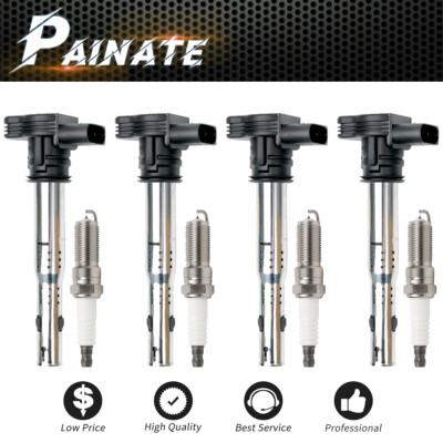 4 Pack Ignition Coil Set For Audi A3 A4 A5 & VW Beetle 2.0L 2006-2013 - COP