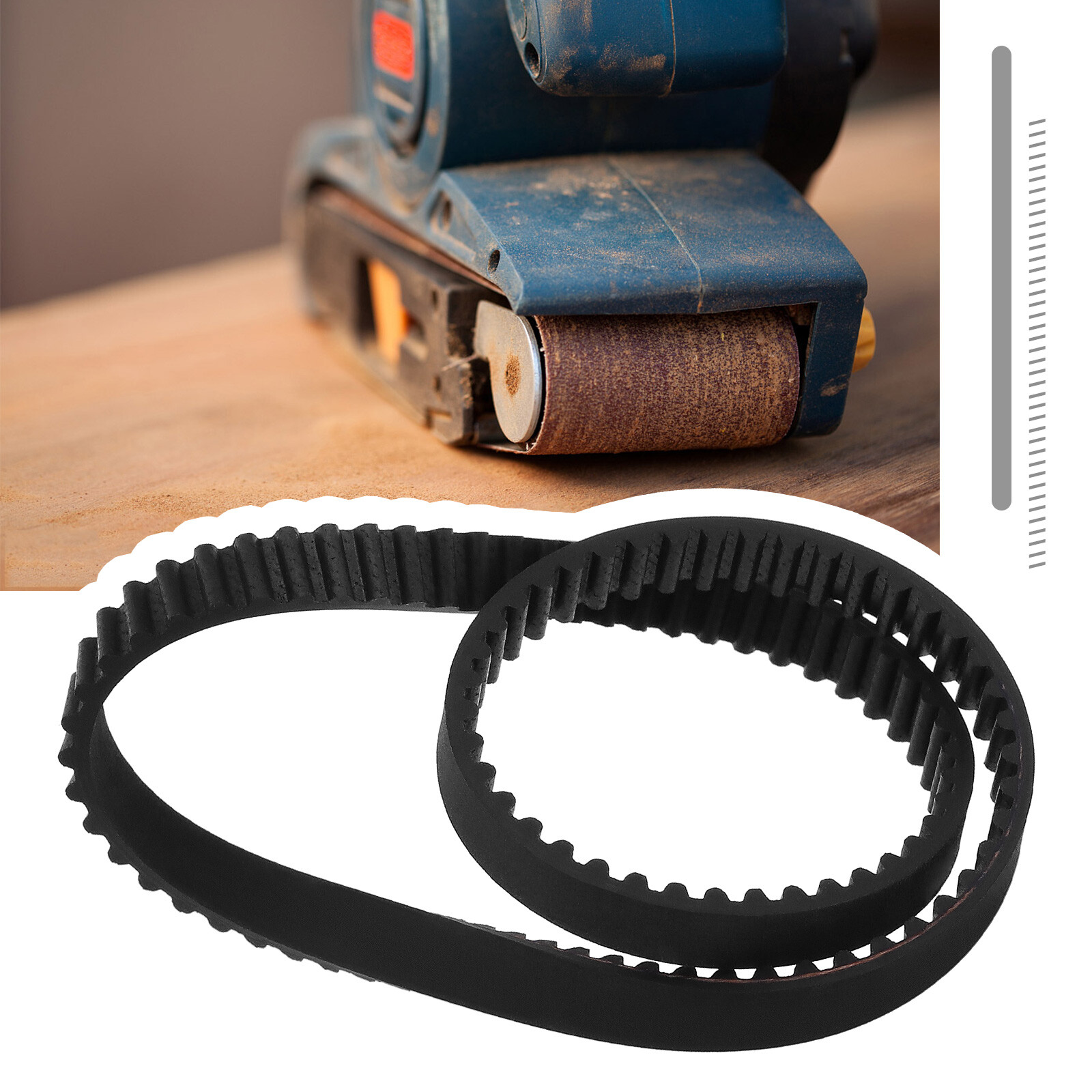 2x Rubber Drive Belt for Makita 9910 9911 Sander Closed Loop Belt 6mm