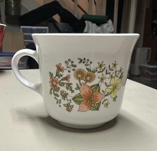 MCM Vintage Corelle Corning Ware Indian Summer Coffee Mug Cup Floral