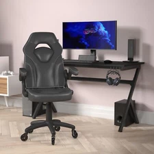 X10 Gaming Chair Racing Office Computer PC Adjustable Chair with Flip-up Arms...