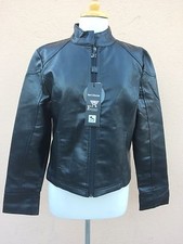 NWT New Collection By Emporio Collezioni Faux Leather Motorcycle Jacket Black XL