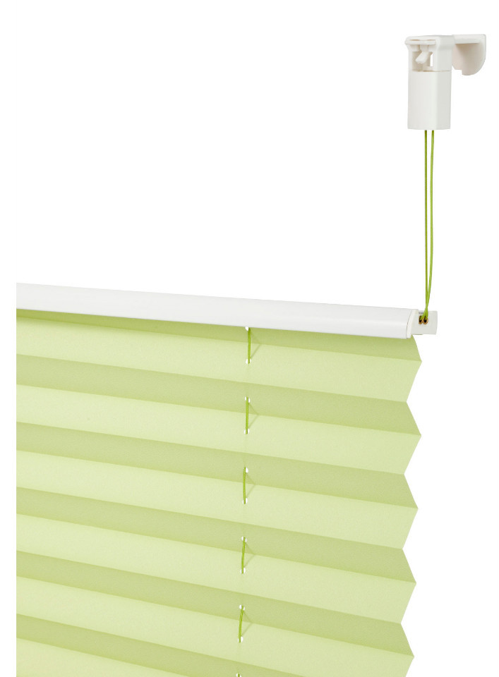 Klemm Plissee Anlage beidseitig verspannt hell grün Laholm 40 120 cm