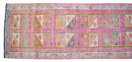 Turkish Runner Rug, HandMade Rug, Tribal Rug Ethnic Rug 3 x 12 ft Kitchen Runner - Picture 7 of 11