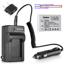 Kastar Battery Travel Charger for OEM Canon Genuine CB-2LX CB-2LXE Charger