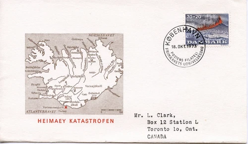 DENMARK  1973 Aid for the People of Heimaey  FDC1465