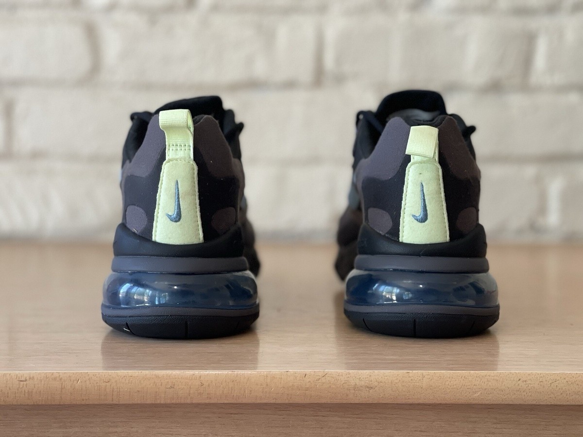 Nike‎ Air Max 270 React Jetstream Black Cerulean Thunder Gray CI3866-001 Size 12 NIKE Air Max 270 React C13866 001 Mens Size 9 US Black Gray  main image 2