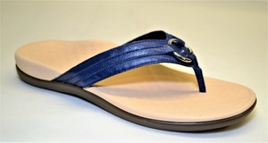 Vionic Tide Aloe Toe Post Blue Leather O Ring Womens Sz 9 Sandals Flip Flops EUC | eBay