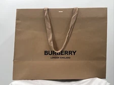 Authentic Burberry Large Gift Shopping Brown Bag 21.25 x 16.5 x 8