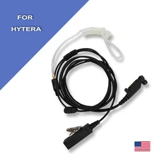 2-Wire Acoustic Tube PTT Earpiece for Hytera Radios PD602G, PD60X, X1e, Z1p
