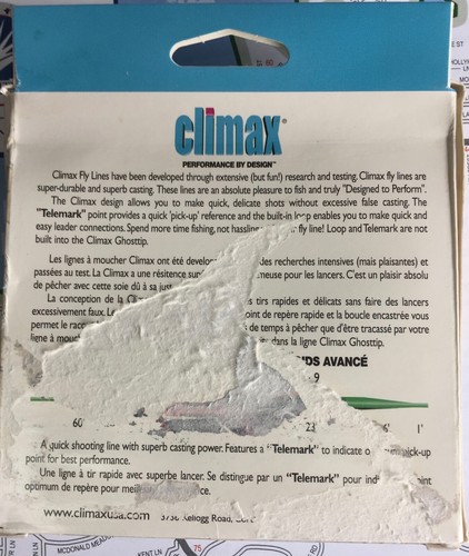 Climax Boomer WF8 I Intermediate Sinking 30 yard Fly Line - Picture 3 of 3