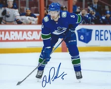 Tucker Poolman Signed 8×10 Photo Vancouver Canucks Autographed COA B