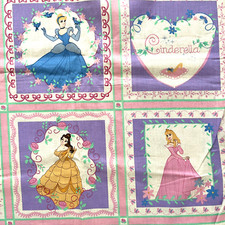 Disney Princess II fabric 6440 Spring Industries 102" x 43" cheater quilt H