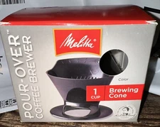 Melitta Pour-over Single Cup Perfect Brew Coffee maker/Filters/filters NEW