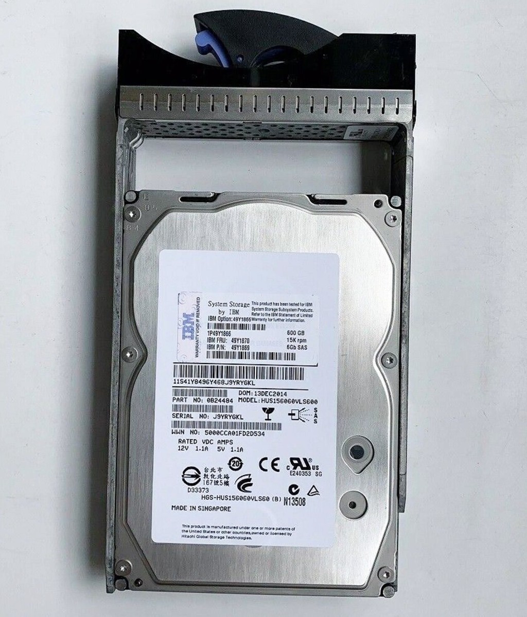 IBM 49Y1870 49Y1866 49Y1869 600GB 15K 6GB LFF SAS 3.5'' Hard Drive