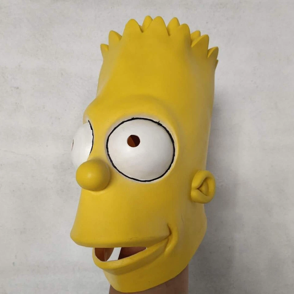 Disfraz de barba de Los Simpson máscara de látex Halloween niños accesorios de vestir Foto 3 de 4
