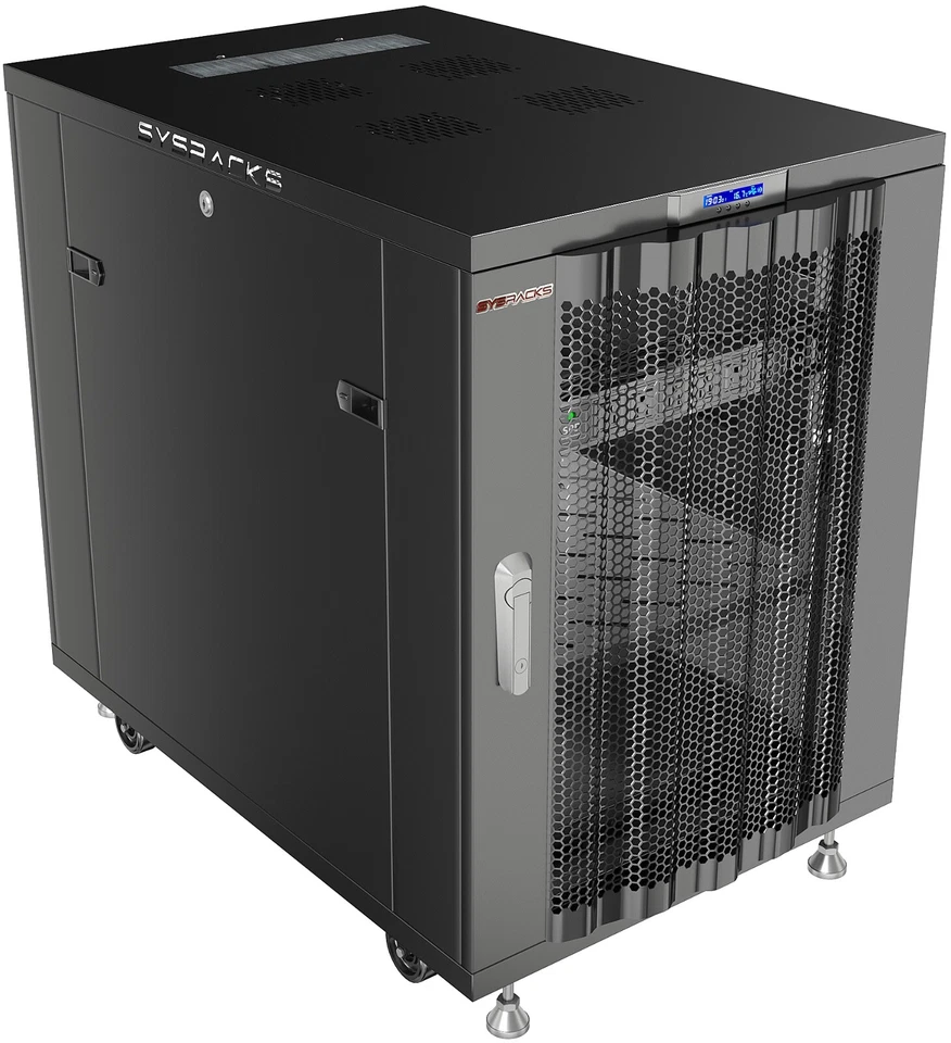 Sysracks 18U 32'' Deep IT Network Data Server Rack Cabinet Mesh Vented Door - Image 2 of 4