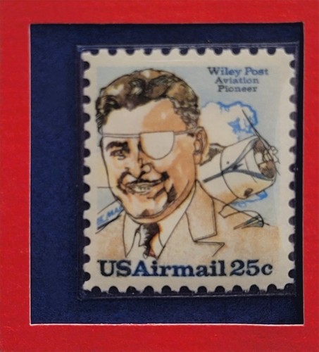 1990 AMERICAS PATRIOTIC HEROES WILEY POST FDC 25 CENT STAMP - Picture 2 of 3