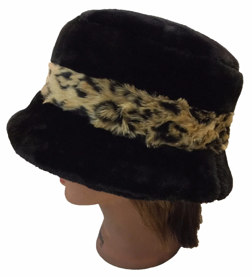 Lady Women Men Russian Cossack Style Faux Fur Bucket Hat - Image 2 of 4