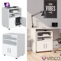 BüRoschrank Rollcontainer BüRocontainer Novak Weiß AblagefläChe SchranktüR Vicco