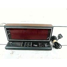 Vintage VTG Faux Foe Wood Grain Cosmo Time Alarm Clock Retro E-805 TESTED