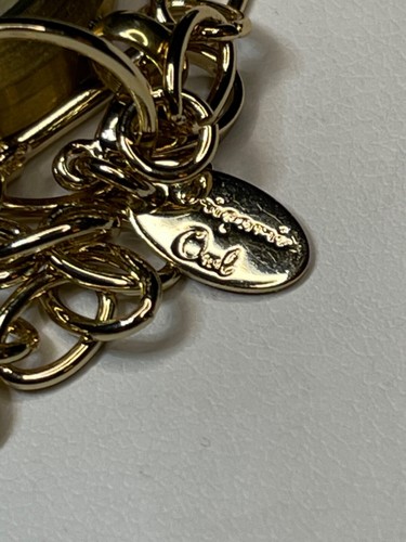Origami Owl medium gold hinged locket w chain and charms - Bild 4 von 6