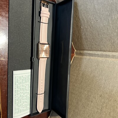 Womens New Gossip brand QVC wristwatch QVC Gossip Watch Women Blue Leather Band Analog Gold Tone  main image 4