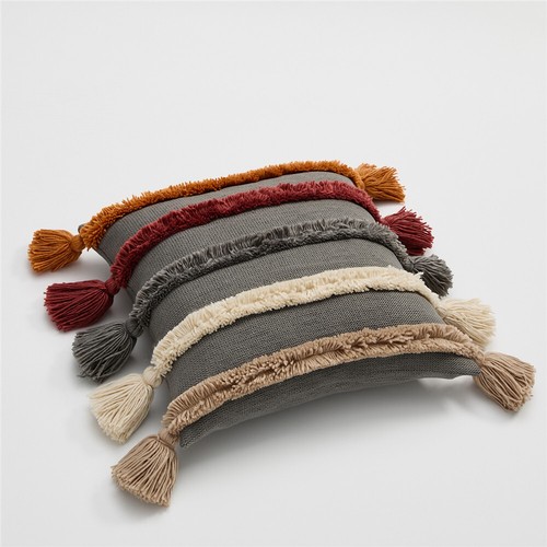 Knitted Cushion Cover Tassel Pillow Covers Sofa Bed Square Pillowcase Home Decor - Picture 66 of 93