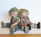 Vintage Sarah's Attic Peanut & Prissy Boy & Girl Dolls + Dog Figurine 410/2000