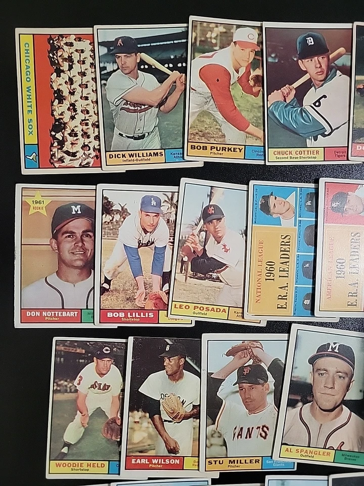 Lote de béisbol Topps 1961 - 146 tarjetas diferentes - con Dick Williams y Don Mossi Foto 4 de 4