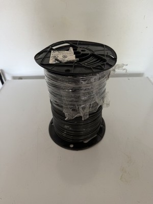 Southwire 10 AWG Solid Copper THHN Electrical Wire, Black, 500 FT Spool 600V