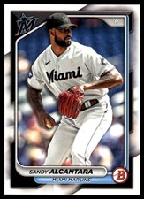 Sandy Alcantara 2024 Bowman #8 Miami Marlins MLB READ FREE SHIPPING AutographDen