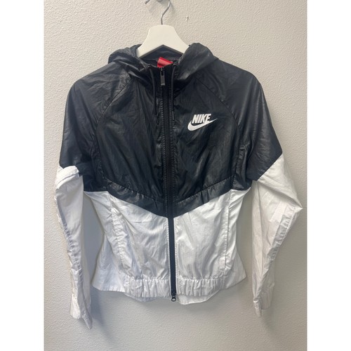 Nike Windrunner Women's Jacket Full Zip Lightweight Black White XS