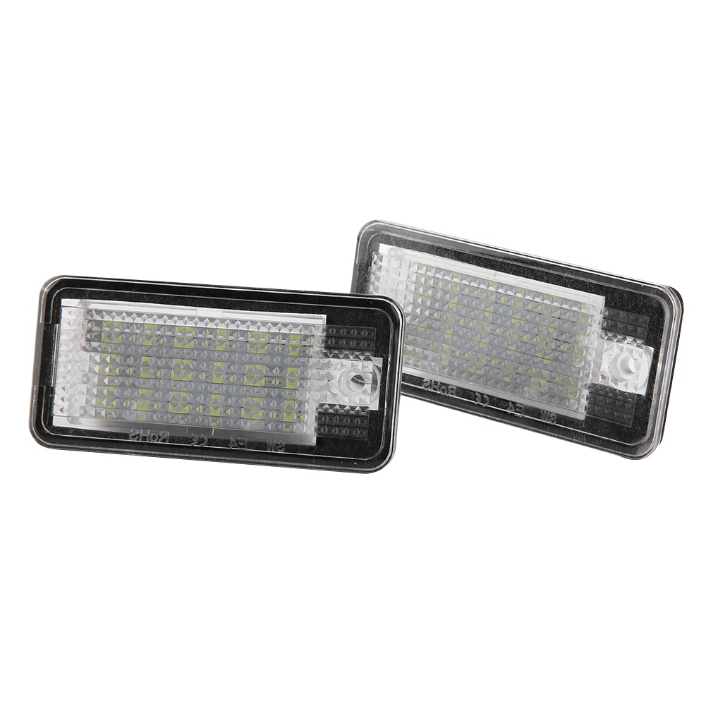2pcs LED License Lamp Super Bright For A4 Q7 ABS