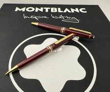Montblanc Meisterstuck Burgundy 164R Ballpoint Pen & 165R Mechanical Pencil -Set