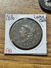 1816 Coronet Head Large Cent Fn Fine Condition U.S. 1c Type Coin (Raw16405) Nx