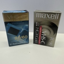 1-Maxell HGX-Gold T-30. 1- RadioShack SHG -20 Camcorder Video Cassettes