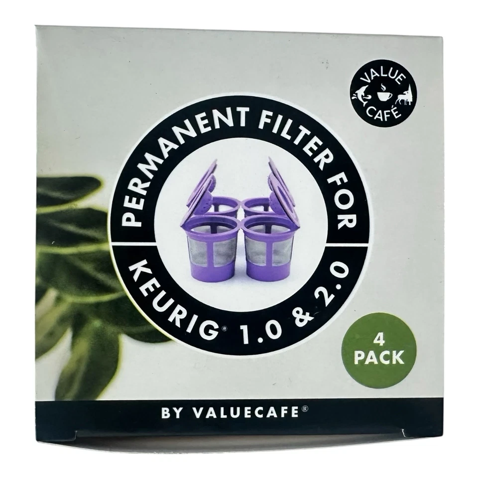 ValueCafe Reusable Coffee Filter Pod for Keurig 1.0 & 2.0 4 Pack Lot Of 10 - Imagem 2 de 4