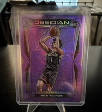 2023-24 Panini Obsidian Amen Thompson Purple Flood Rookie /49 #179