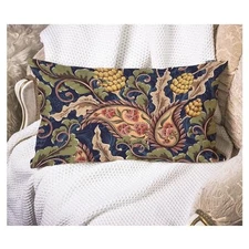  Throw Pillow Case Cushion Cover 20" x 12" (Pack of 1) Paisley Floral Pattern