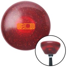 Orange Jdm Band-aid Single Red Retro Metal Flake Shift Knob W M16x1.5 Insert Orange Jdm Band-aid Single Red Retro Metal Flake Shift Knob W M16x1.5 Insert