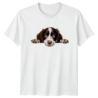 T-Shirt Peeking Springer Spaniel Hundepfoten Springer Spaniel Haustiere Geburtstag Geschenk