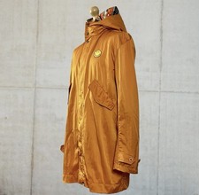 Pretty Green x Smiley Hooded Parka In Burnt Orange Size L Oasis Liam Gallagher 