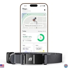 Fi Series 3+ Smart Dog Collar - GPS Tracker, Activity Monitor, Waterproof, LED