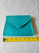 Vintage 90s Retro Prom Teal Dyed Clutch Purse