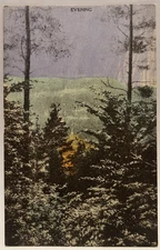 Evening, Orsoni Process, Hand-Colored Postcard