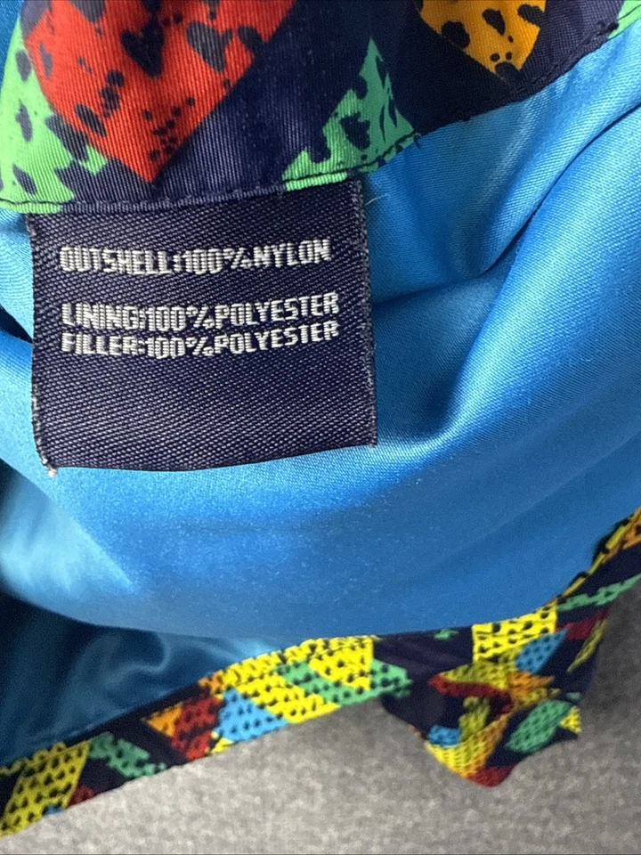 Crown By Schott Multicolor Men's Jacket/Hood Medium Vintage Bold Vibrant 90s - Image 4 of 4