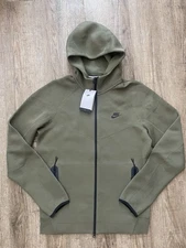 Nike Tech Fleece Full Zip Hoodie Men’s Sz XS Olive Green FB7921-222