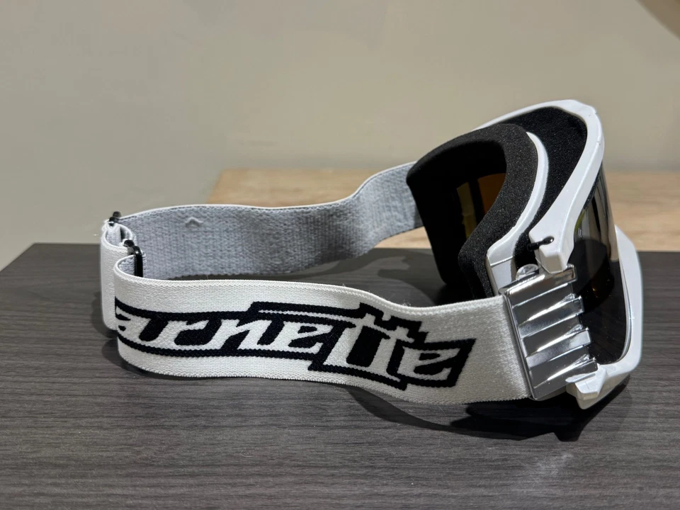 Vintage NOS Arnette Series 2 Snowboard Goggles - White / Chrome - Unworn - Image 3 of 4