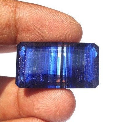 60 Ct. Natural Rutile & Sunstone GGL Certified Rare found Two in One Gemstone